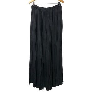Gerard Darel Black Pleated Maxi Skirt
